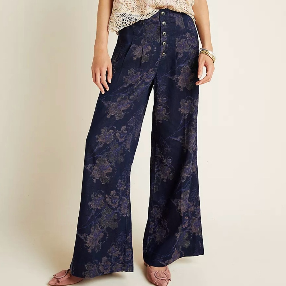 Anthropologie Pilcro and the Letterpress Ultra High Rise Wide Leg Jeans